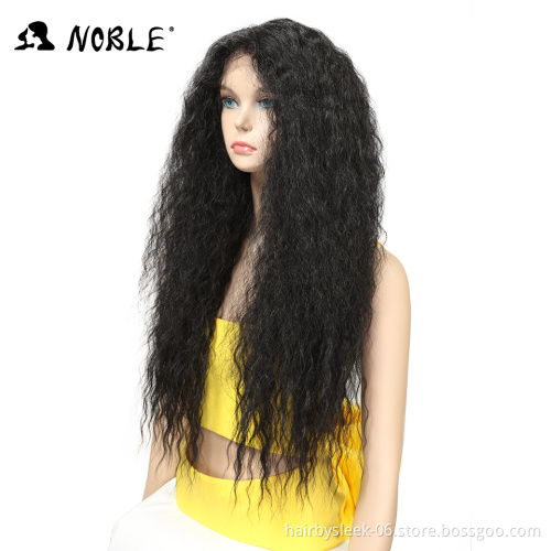 Magic cheap Synthetic Lace Front Hair high quality ombre blonde Wig 30 inch Long Kinky Curly Synthetic Wigs For Black women